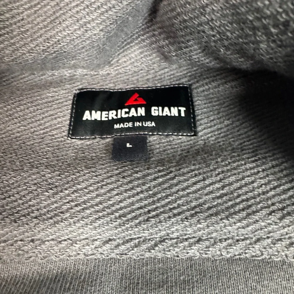 NWOT American Giant Mens French Terry‎ Twill Shacket L Gray Button Up Outdoors